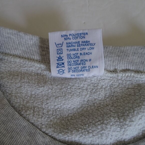 Vtg Delta Carquest Bowl Sweatshirt Women Men Size L Heather Gray Made in USA - Picture 6 of 12